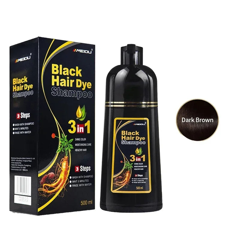 Premium 3-in-1 Haarverf Shampoo – Binnen 10 Min. Grijs Haar Weg | 7 Kleuren