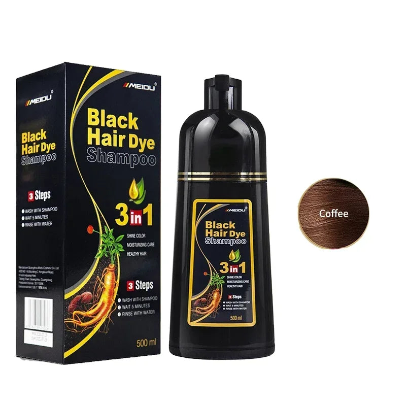 Premium 3-in-1 Haarverf Shampoo – Binnen 10 Min. Grijs Haar Weg | 7 Kleuren