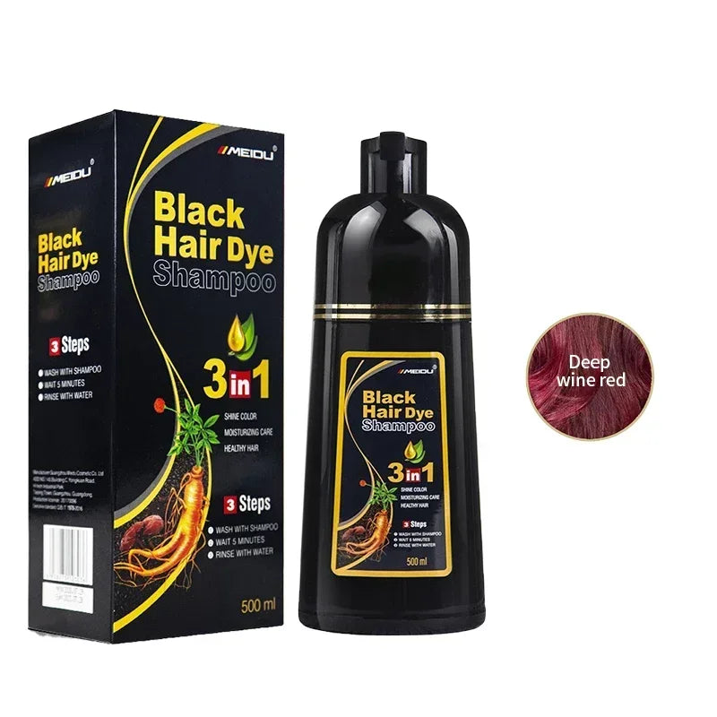 Premium 3-in-1 Haarverf Shampoo – Binnen 10 Min. Grijs Haar Weg | 7 Kleuren