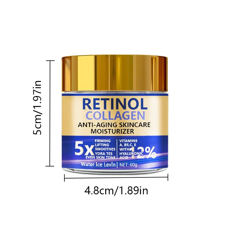 Retinol & Collageen Gezichtscrème – Anti-Aging Hydraterende Crème met Hyaluronzuur