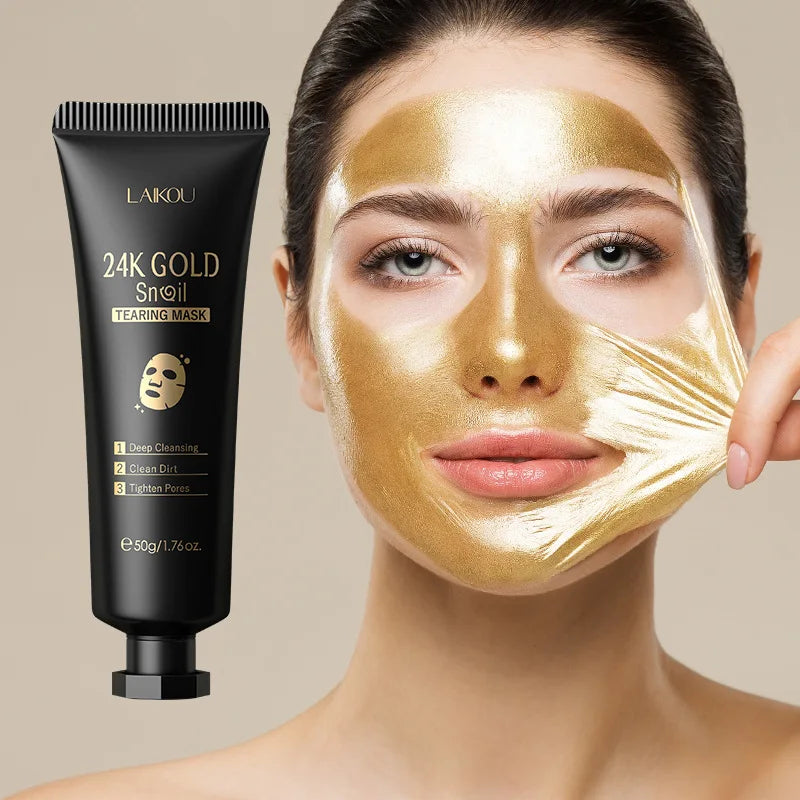 LAIKOU 24K Gold Sakura Peel-Off Gezichtsmasker – Mee-eter Verwijdering & Anti-Rimpel