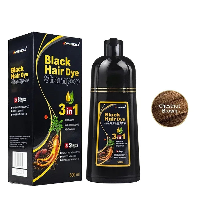 Premium 3-in-1 Haarverf Shampoo – Binnen 10 Min. Grijs Haar Weg | 7 Kleuren