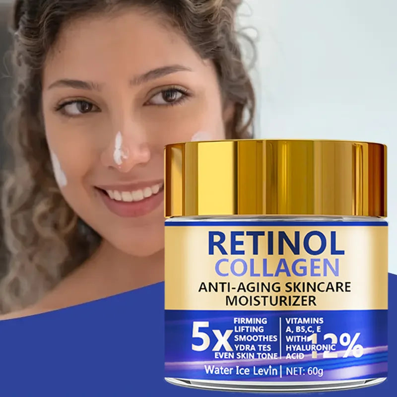 Retinol & Collageen Gezichtscrème – Anti-Aging Hydraterende Crème met Hyaluronzuur