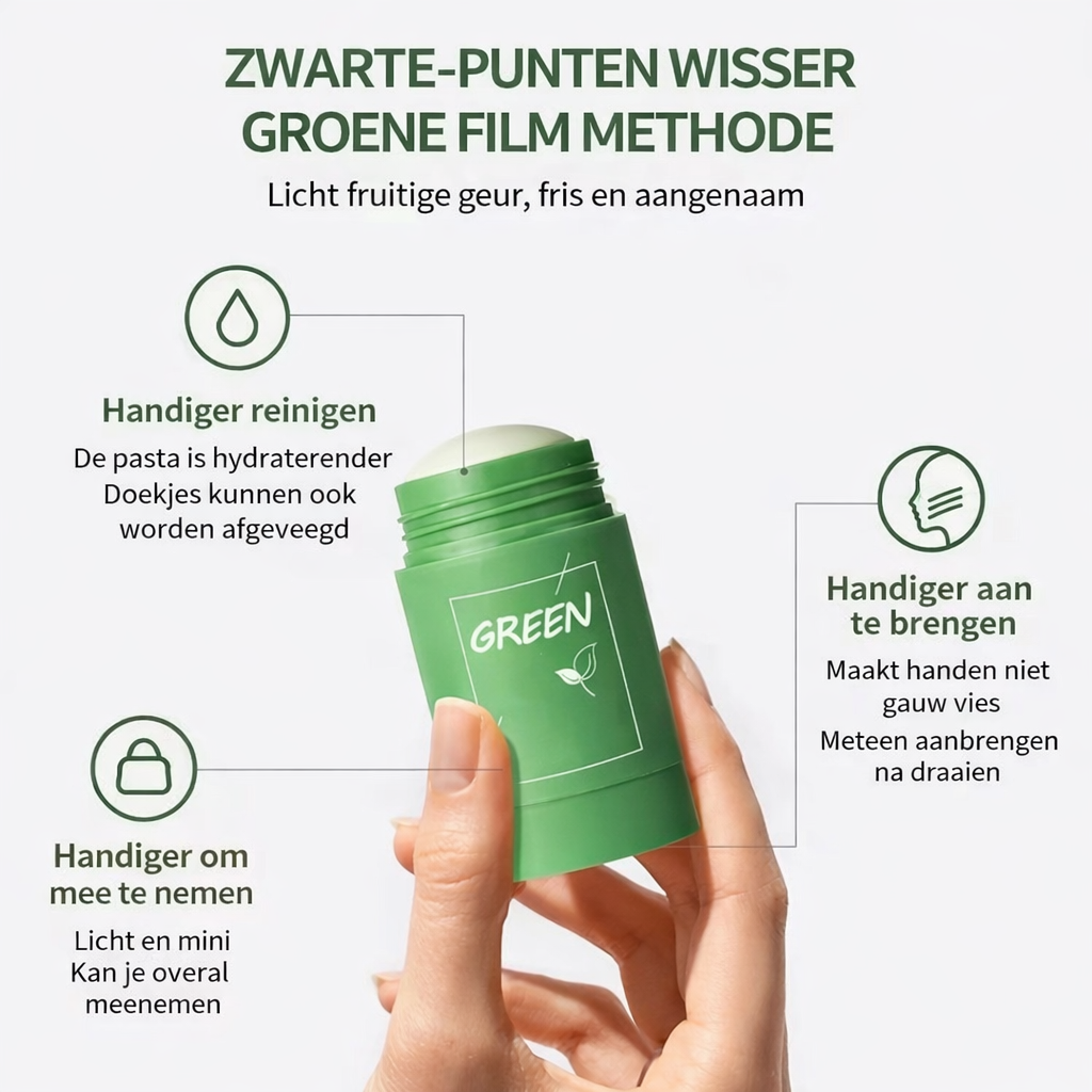 Green Tea Mask Stick | Tegen Acne & Mee-eters | Diepe Reiniging