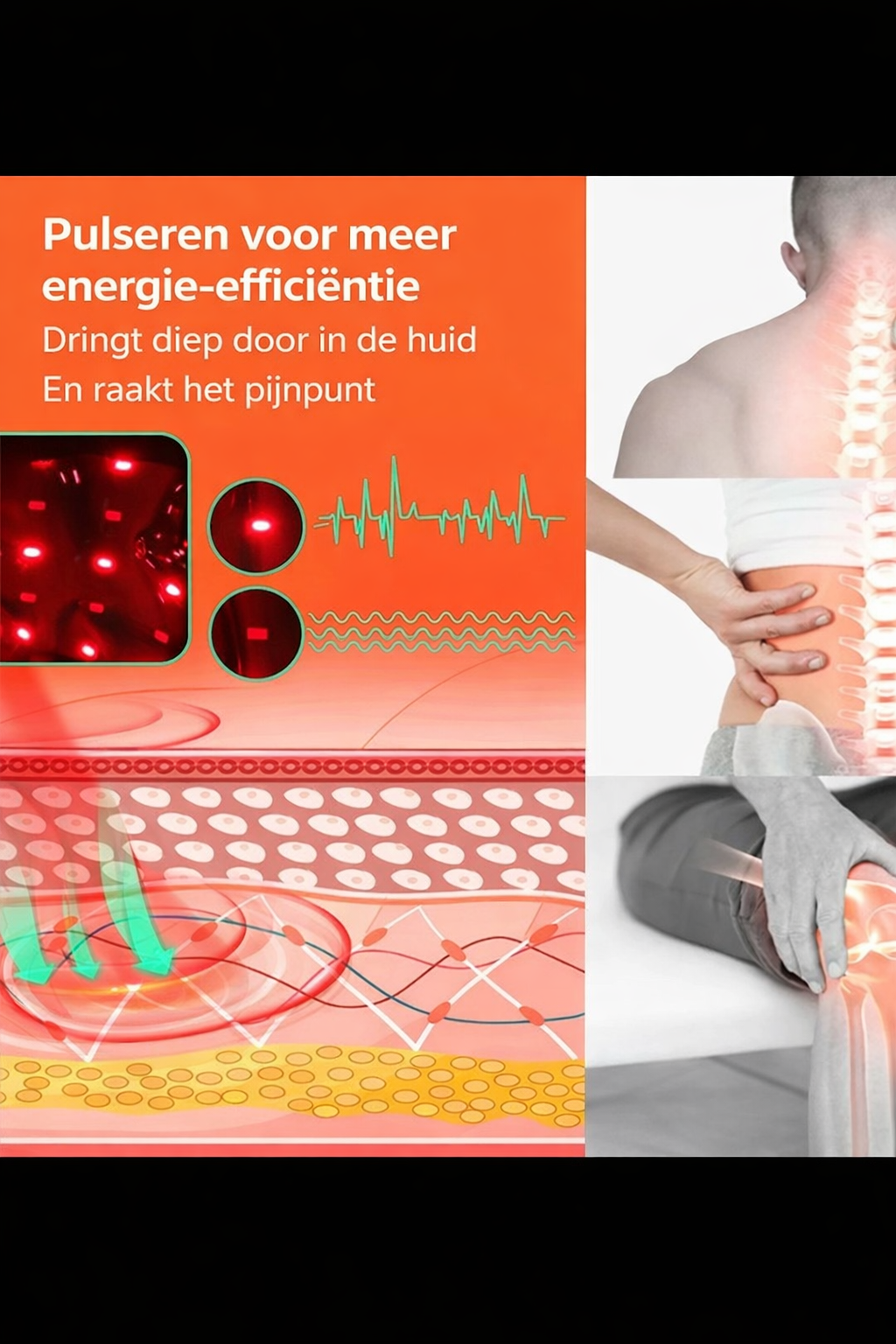 LED Infrarood Therapie Gordel - Rug & Spier Herstel