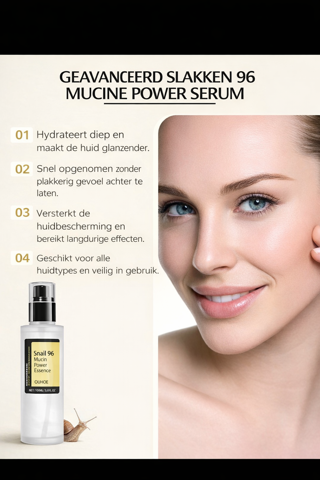Snail 96 Mucin Power Essence – Hydraterend Gezichtsserum voor Glow & Diepe Hydratatie